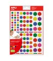 APLI 18768 Etiqueta Decorativa Engomada Azul, Fucsia, Verde, Naranja, Prpura, Rojo, Amarillo