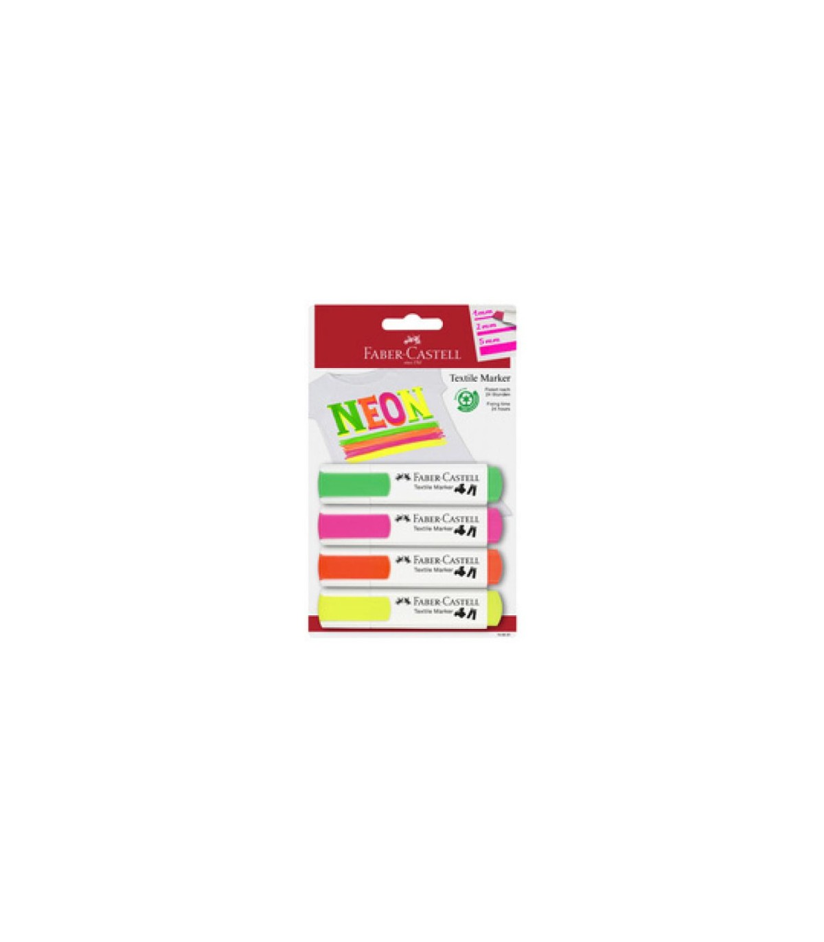 BLSTER 4 MARCADORES TEXTILES SURTIDOS COLORES NEN FABER CASTELL 159591
