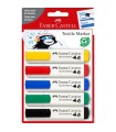 BLSTER CON 5 MARCADORES TEXTILES COLORES BSICOS FABER CASTELL 159520
