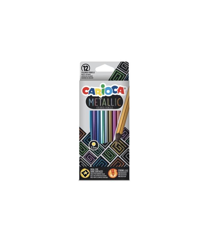 CAJA 12 LPICES DE COLOR METLICO CARIOCA  43164