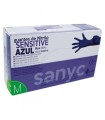 PAQUETE DE 100 GUANTES NITRILO SENSITIVE S/P  T-M P-100 EXAMEN SANICEN GU104