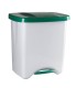 PAPELERA PEDALBIN ECOLOGIC 40L TAPA VERDE DENOX DP357