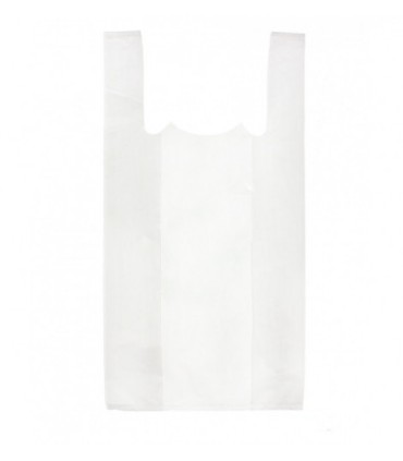 PAQUETE 50 BOLSAS CAMISETA 42X28X53CM PLSTICO RECICLADO 200 MICRAS