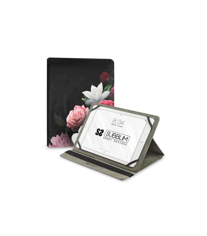 SUBBLIM Funda Tablet Universal TRENDY CASE ROSAS 11\"