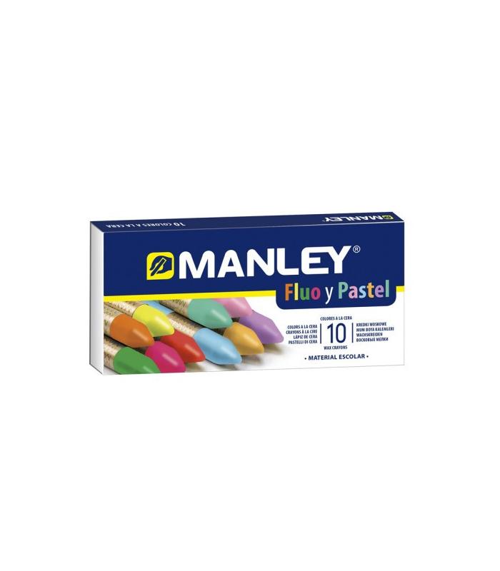 ESTUCHE 10 CERAS MANLEY (COLORES FLOR+PASTEL) ALPINO MNC00044