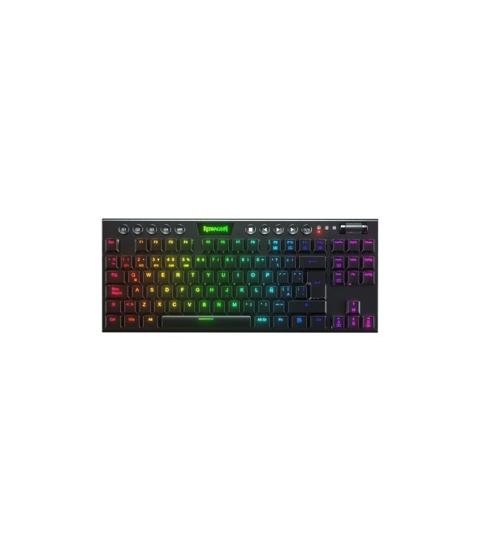 Redragon - HORUS Teclado Mecnico TKL Gaming Inalmbrico RGB - Switch Azul - Espaol - Negro