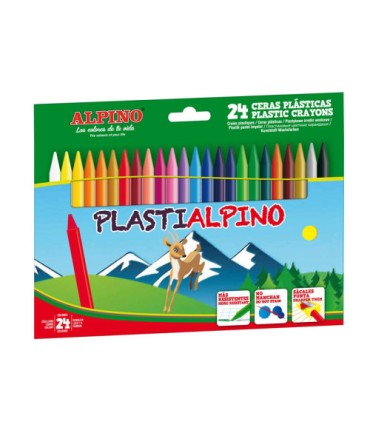 ESTUCHE 24 CERAS PLASTIALPINO ALPINO PA000024
