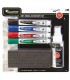 KIT PIZARRA BLANCA (4 ROTULADORES, BORRADOR, SPRAY LIMPIADOR) NOBO 1903798