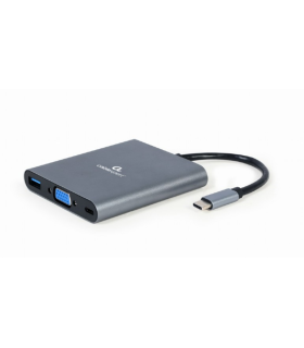 HUB GEMBIRD 6 EN 1 USB C GRIS