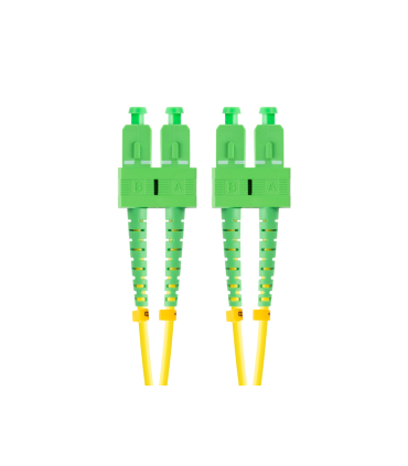 LATIGUILLO FIBRA 2M LANBERG MONO SC/APC-SC/APC DUPLEX G657A1 LSZH AMARILLO