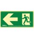 SEAL HOMOLOGADA SEGURIDAD SALIDA EMERGENCIA IZQUIERDA 320x160MM PVC VERDE ARCHIVO2000 6170-17H VE