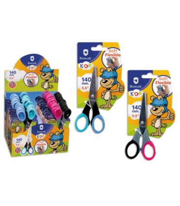 TIJERA ESCOLAR BISMARK KIDS SOFT FLEX 140MM .5.5 BISMARK 318701
