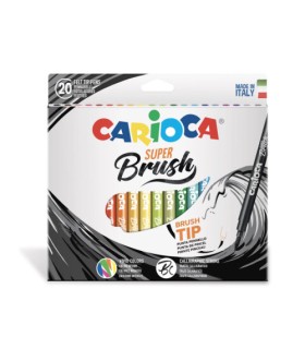 CAJA 20 ROTULADORES SUPER BRUSH CARIOCA CARIOCA 42968