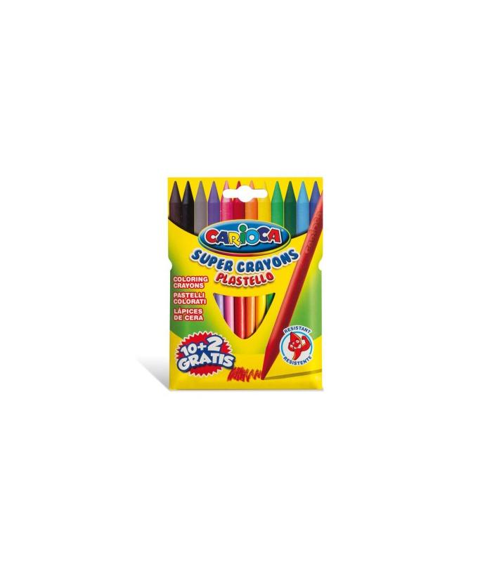 CAJA CARTON 12 PLASTICERAS COLORES SURTIDOS CARIOCA 42711