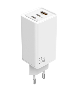 Cargador de Pared Leotec LECSPH65W3W/ 2x USB Tipo-C/ 1x USB/ 65W