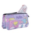 ESTUCHE ESCOLAR TRES COMPARTIMENTOS MORADO CIBER - TABLERO TOTTO AC52ECO012-2210Z-2QI