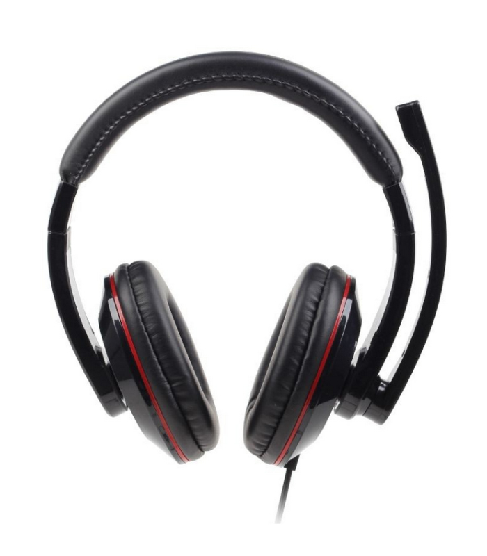 Auricular estreo USB negro