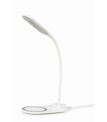 LAMPARA DE ESCRITORIO CON CARGADOR INALMBRICO BLANCO