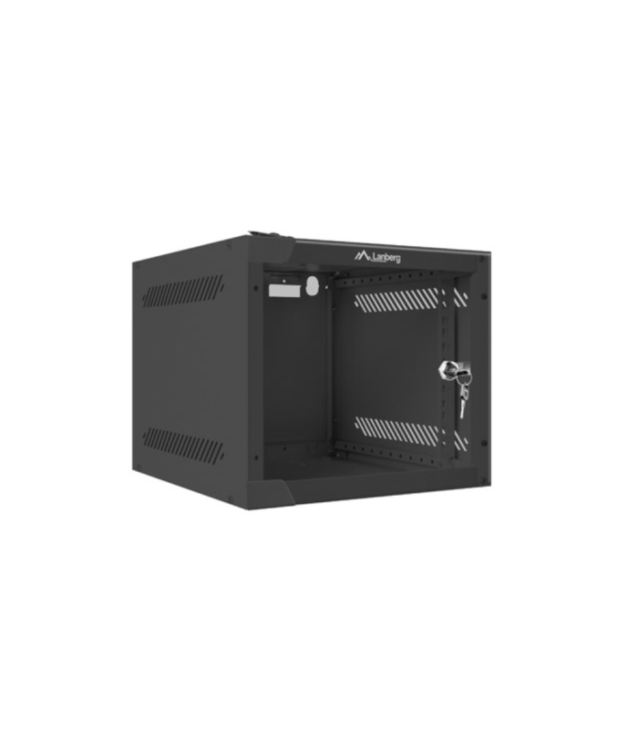 ARMARIO LANBERG MURAL RACK 10\" 4U/280X310 FLAT PACK NEGRO PUERTA CRISTAL