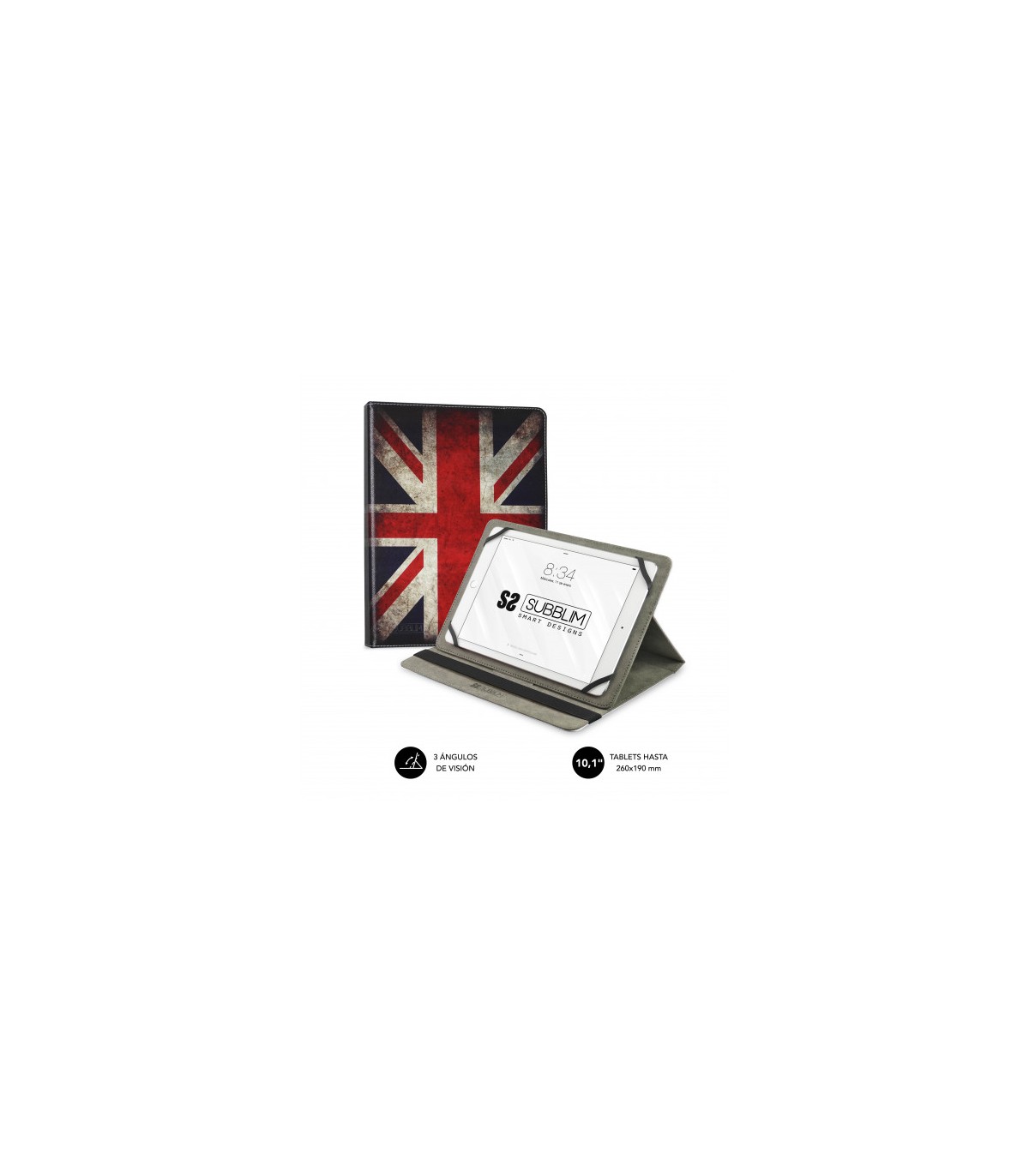 SUBBLIM Funda Tablet Universal TRENDY CASE ENGLAND 10.1\"
