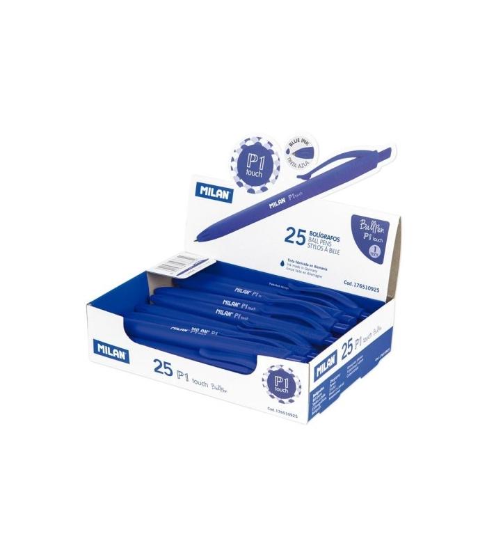 MILAN BOLGRAFO P1 TOUCH AZUL EXPOSITOR -25U-