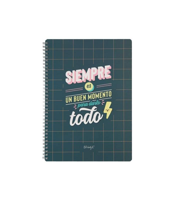 LIBRETA - SIEMPRE ES BUEN MOMENTO PARA DARLO TODO MR WONDERFUL WOA11049ES