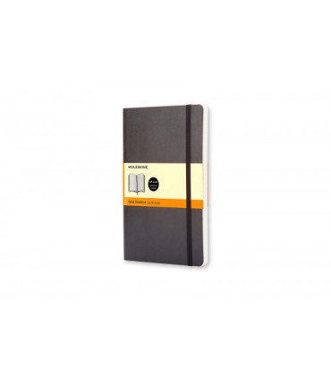 LIBRETA CLASICA TAPA BLANDA NEGRA L (13X21CM) RAYADA MOLESKINE QP616
