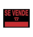 CARTEL "SE VENDE" 350X250 MM PVC NEGRO ARCHIVO 2000 6167 NE