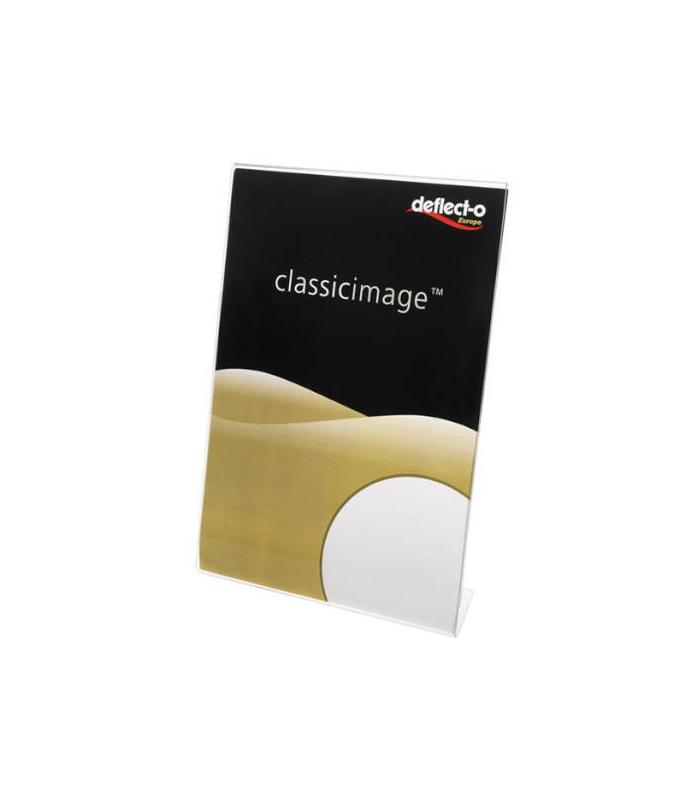 EXPOSITOR DE SOBREMESA EN FORMA L POLIESTIRENO A5 VERTICAL DEFLECTO 47501