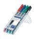 ESTUCHE 4 MARCADORES LUMOCOLOR PERMANENTE PUNTA FINA 0,6MM. SURTIDOS STAEDTLER 318 WP4