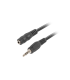 CABLE LANBERG ESTEREO JACK 3.5 MM MACHO A JACK 3.5 MM HEMBRA NEGRO 1.5 M