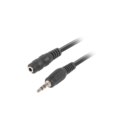 CABLE LANBERG ESTEREO JACK 3.5 MM MACHO A JACK 3.5 MM HEMBRA NEGRO 1.5 M