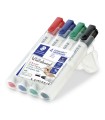 ESTUCHE 4 MARCADORES PIZARRA LUMOCOLOR MARKER 351 TRAZO 2MM. SURTIDOS STAEDTLER 351 WP4