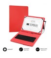 SUBBLIM Funda Con Teclado Micro USB - USB C KEYTAB PRO USB 10,1" Red