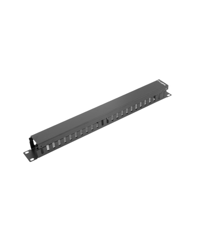 ORGANIZADOR DE CABLES LANBERG METALICO 1U TIPO A RACK 19 NEGRO