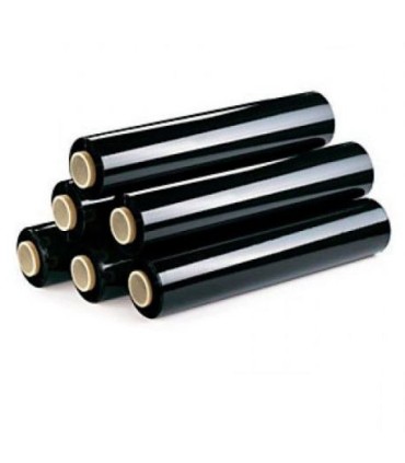 CAJA DE 6 BOBINAS FILM NEGRO 50 CM ANCHO 23 MICRAS 2300 GRAMOS X ROLLO 324NEGRO 324NEGRO