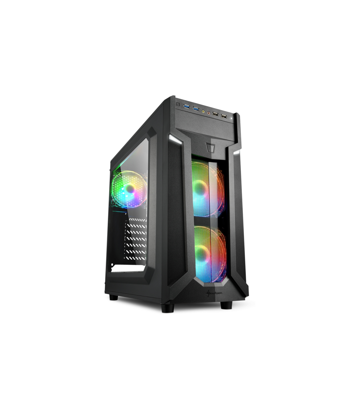 CAJA ATX SHARKOON VG6-W RGB 2XUSB3.0 SIN FUENTE