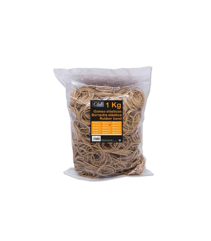 BOLSA 1 KG. GOMAS ELASTICAS N 90 DE 9 CM. LARGO OFFICE CLUB 320429