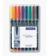 ESTUCHE 8 MARCADORES LUMOCOLOR PERMANENTE PUNTA FINA 0,6MM. SURTIDOS STAEDTLER 318 WP8