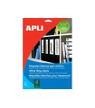 PACK 25 HOJAS (100 UDS) ETIQUETAS BLANCAS 190X61MM APLI 1233