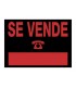CARTEL \"SE VENDE\" 500X350 MM PVC NEGRO ARCHIVO 2000 6165 NE