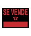 CARTEL "SE VENDE" 500X350 MM PVC NEGRO ARCHIVO 2000 6165 NE