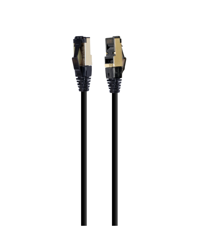 CABLE RED S-FTP GEMBIRD CAT 8 LSZH NEGRO 5 M