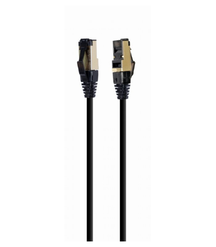 CABLE RED S-FTP GEMBIRD  CAT 8 LSZH NEGRO 1 M