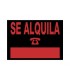 CARTEL \"SE ALQUILA\" 350X250 MM PVC NEGRO ARCHIVO 2000 6168 NE
