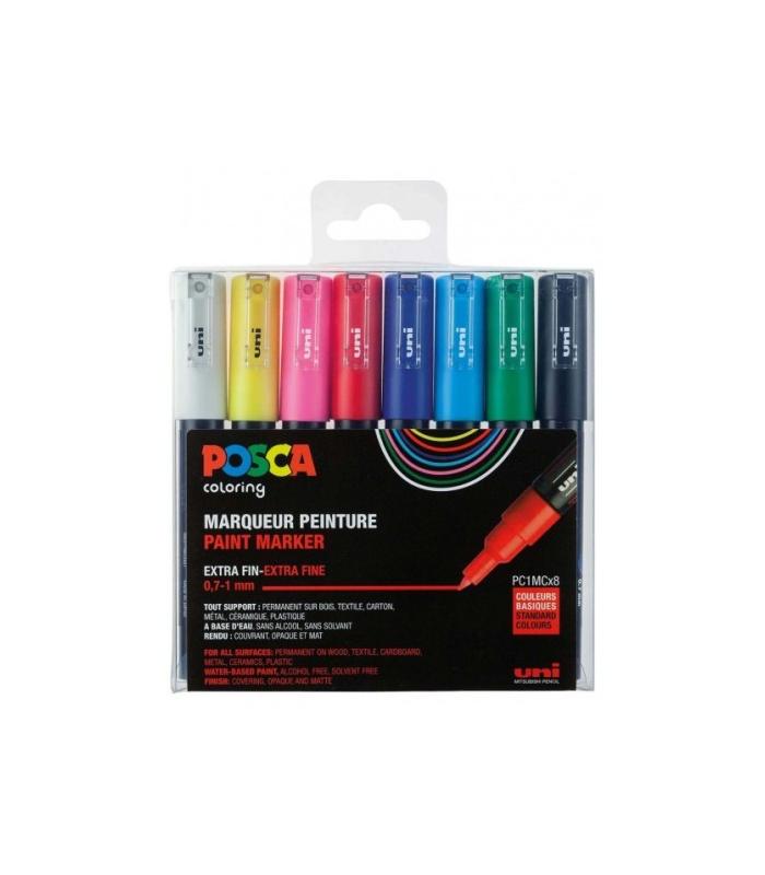 ESTUCHE 8 UDS. PC1M BASIC POSCA UNIBALL 182634667