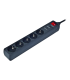 REGLETA GEMBIRD 5 TOMAS PROTECCION ANTIPICOS NEGRO 3M