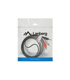 CABLE ESTEREO LANBERG JACK 3.5MM/2X RCA MACHO 1.5M