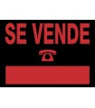 CARTEL "SE VENDE" 700X500 MM PVC NEGRO ARCHIVO 2000 6160 NE