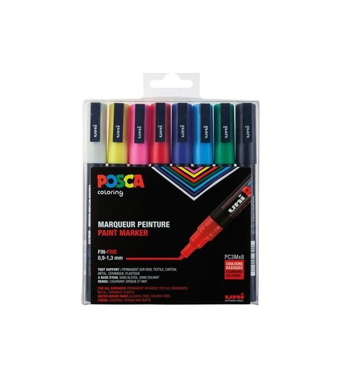ESTUCHE 8 UDS. PC-3M BASIC POSCA UNIBALL 182634670